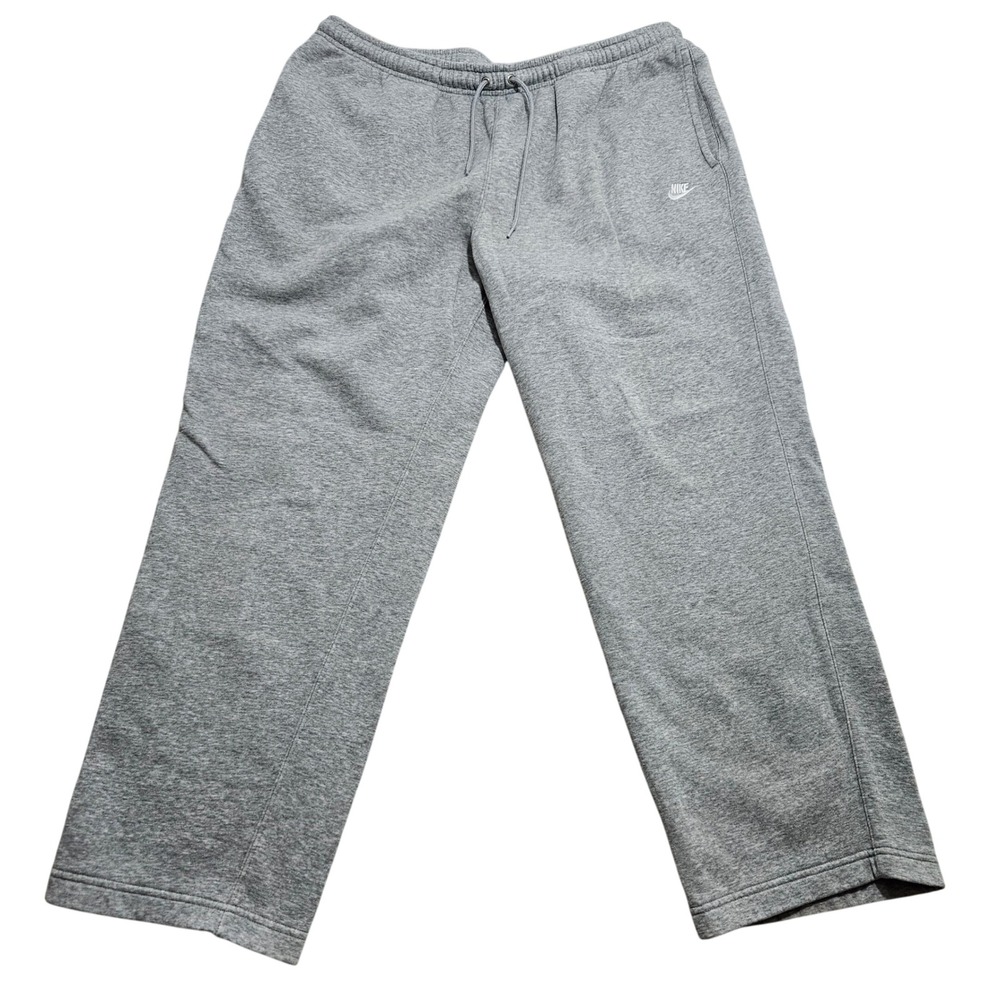 Nike Sweatpants 2XL Grey Sportswear Club Fleece Open Hem FN3730-063
